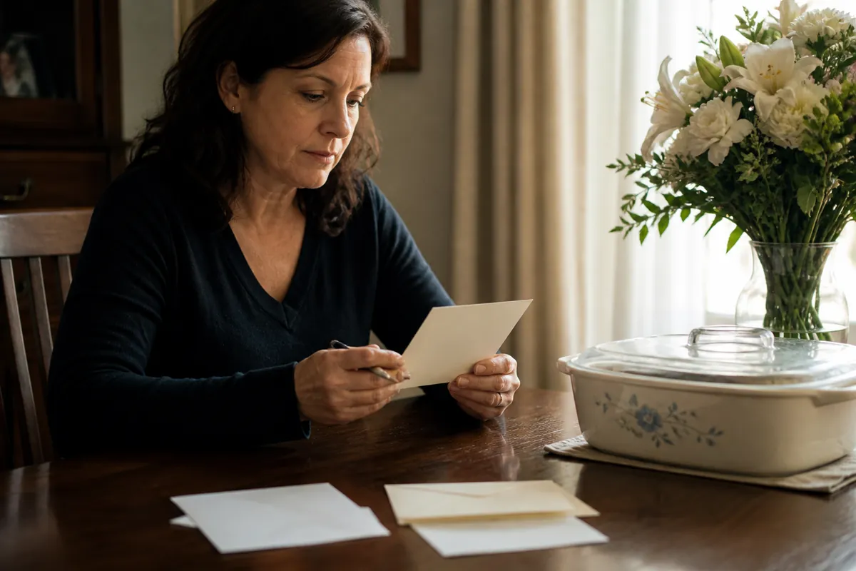 Illustration supporting How to Write a Thank You Note After a Funeral