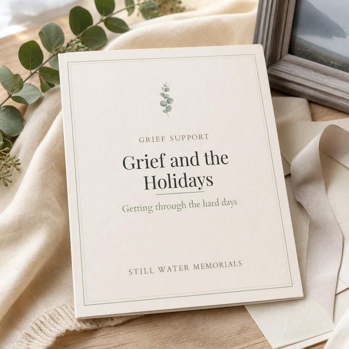 Grief and the Holidays — A guided grief workbook with writing prompts