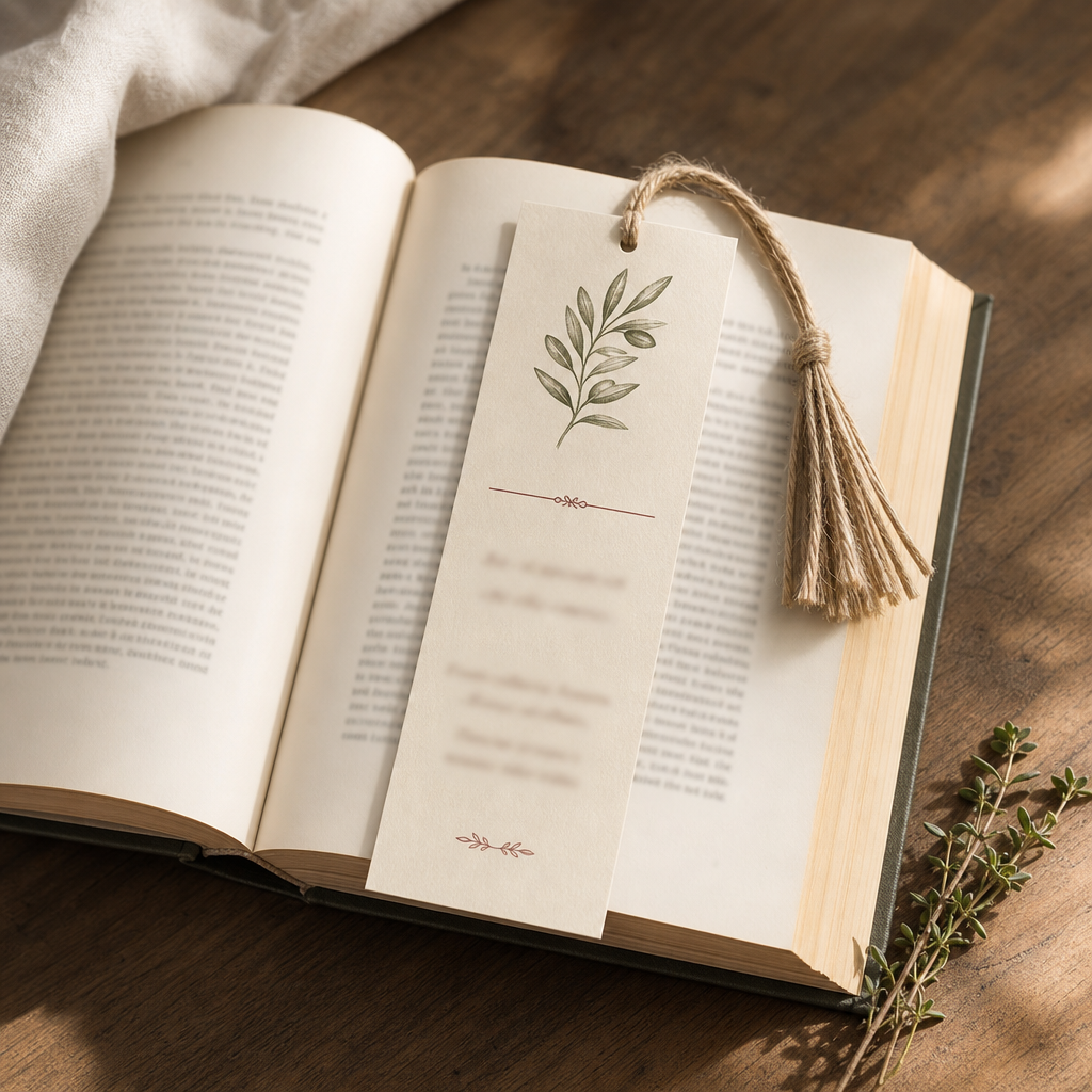 Memorial Bookmark Set — Six editable keepsake bookmarks