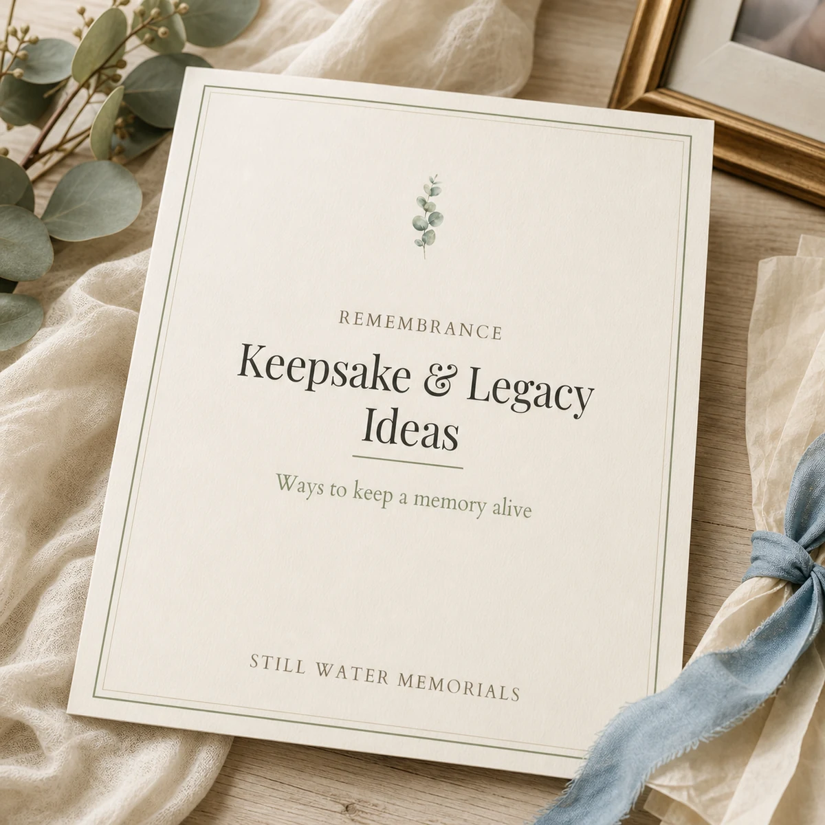 Keepsake & Legacy Ideas — A guided grief workbook with writing prompts