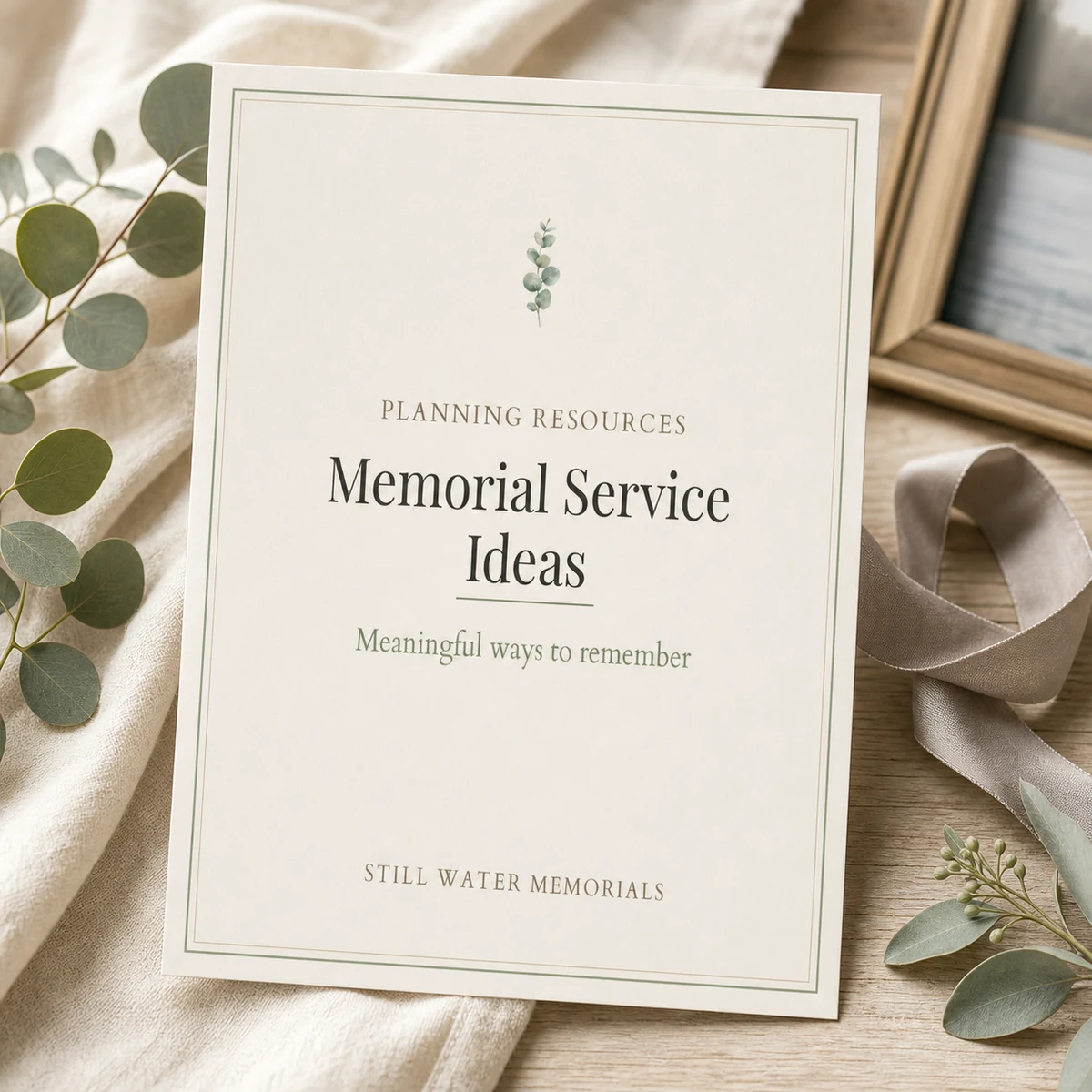 Memorial Service Ideas — A guided planning workbook with fill-in pages