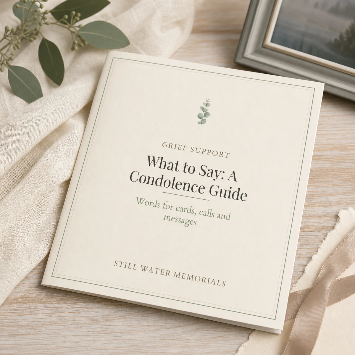 What to Say: A Condolence Guide — A practical grief-support toolkit